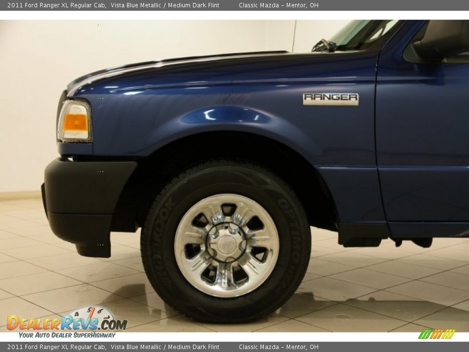 2011 Ford Ranger XL Regular Cab Vista Blue Metallic / Medium Dark Flint Photo #13