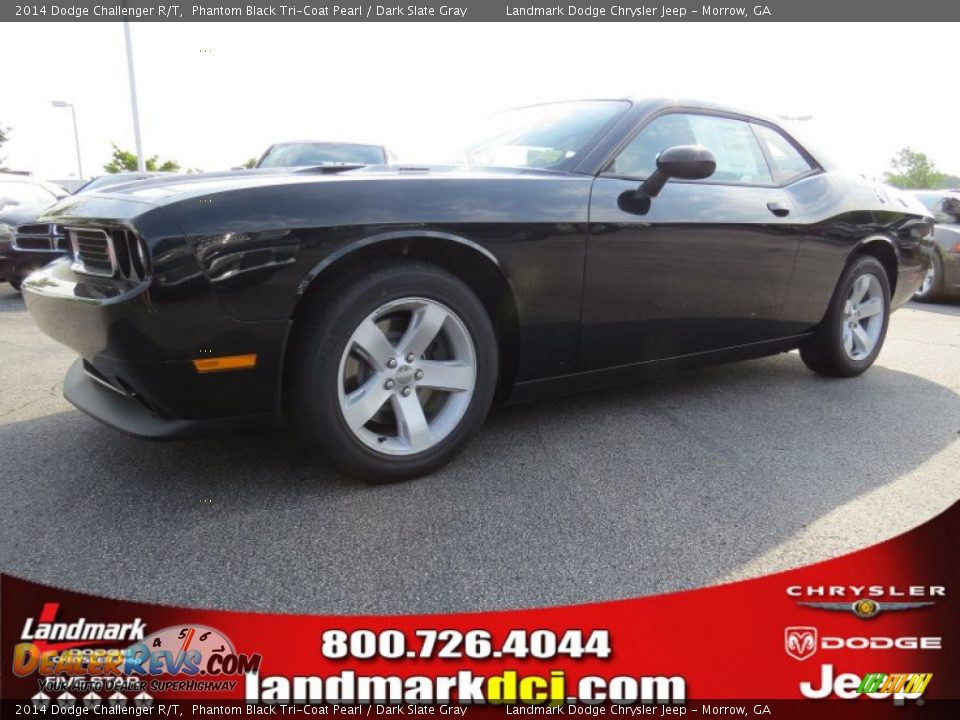 2014 Dodge Challenger R/T Phantom Black Tri-Coat Pearl / Dark Slate Gray Photo #1