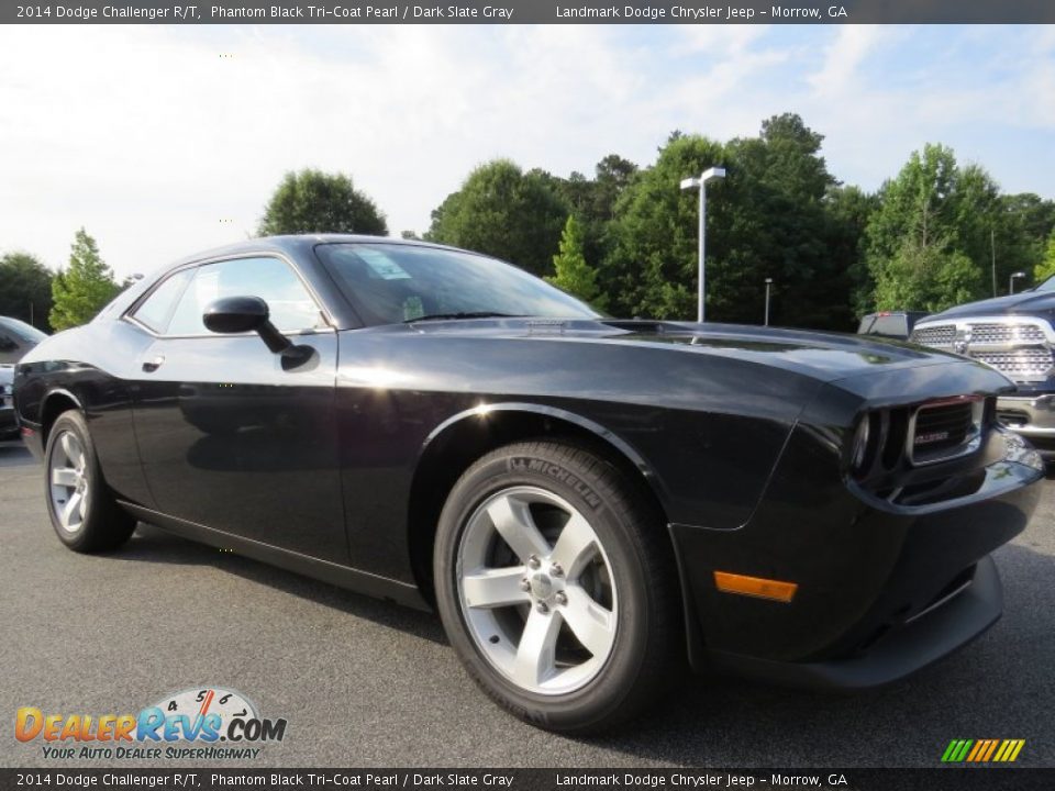 2014 Dodge Challenger R/T Phantom Black Tri-Coat Pearl / Dark Slate Gray Photo #4