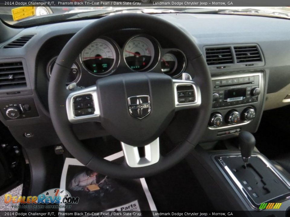 2014 Dodge Challenger R/T Phantom Black Tri-Coat Pearl / Dark Slate Gray Photo #7