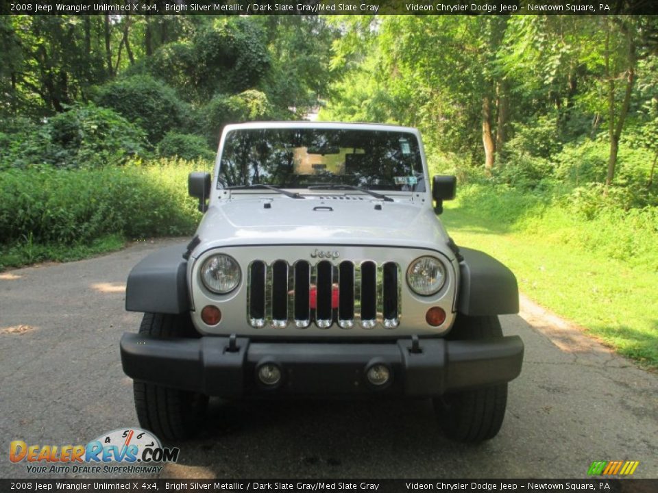 2008 Jeep Wrangler Unlimited X 4x4 Bright Silver Metallic / Dark Slate Gray/Med Slate Gray Photo #9