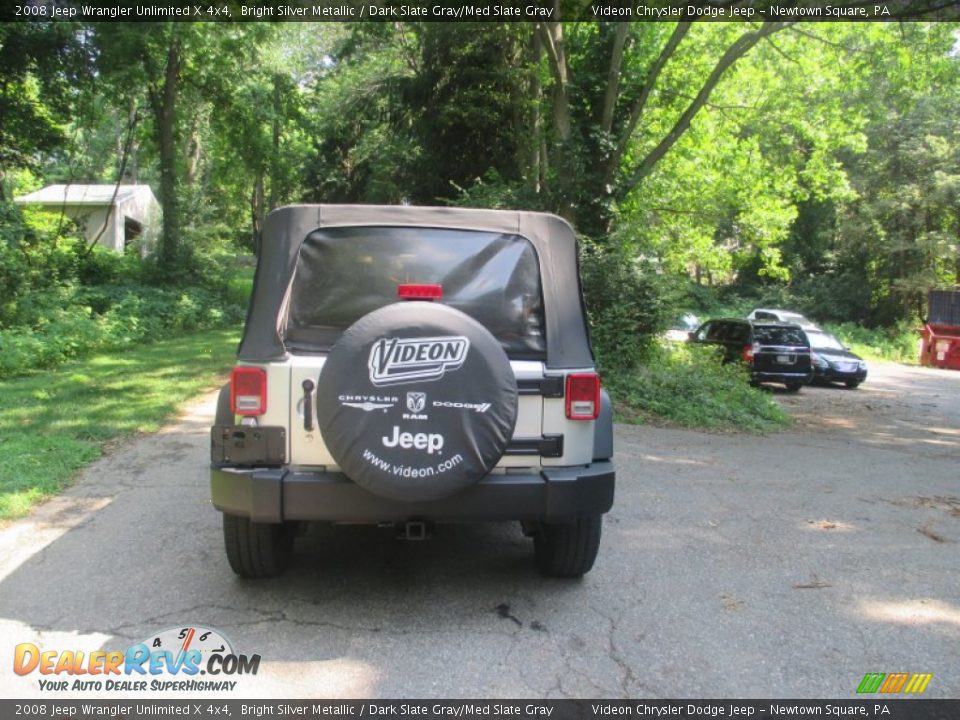 2008 Jeep Wrangler Unlimited X 4x4 Bright Silver Metallic / Dark Slate Gray/Med Slate Gray Photo #11