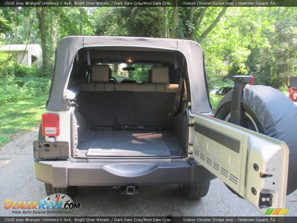 2008 Jeep Wrangler Unlimited X 4x4 Bright Silver Metallic / Dark Slate Gray/Med Slate Gray Photo #13