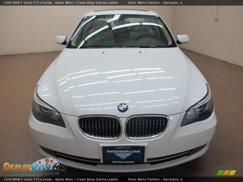 2008 BMW 5 Series 535xi Sedan Alpine White / Cream Beige Dakota Leather Photo #2