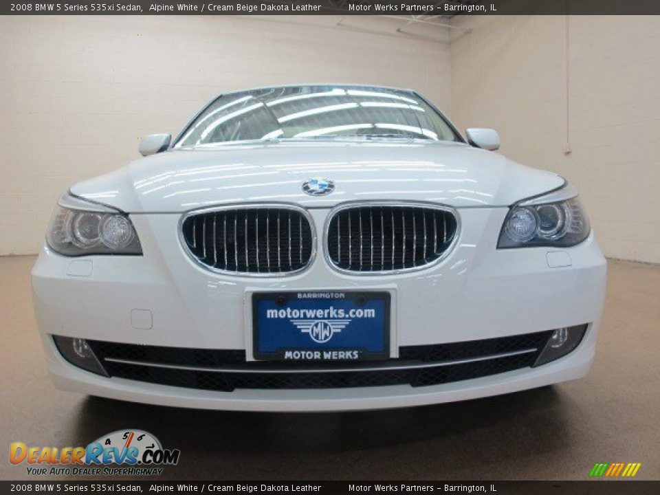 2008 BMW 5 Series 535xi Sedan Alpine White / Cream Beige Dakota Leather Photo #3