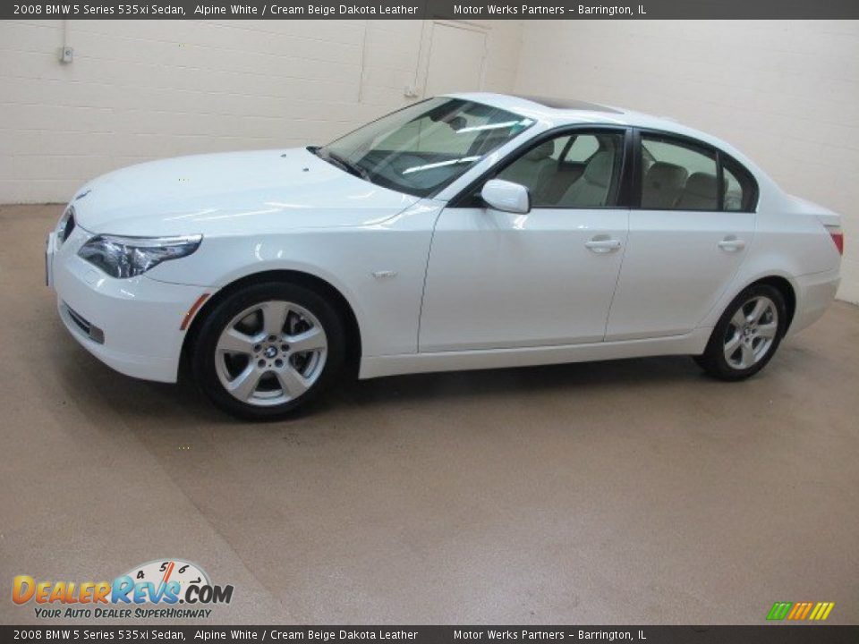 2008 BMW 5 Series 535xi Sedan Alpine White / Cream Beige Dakota Leather Photo #5
