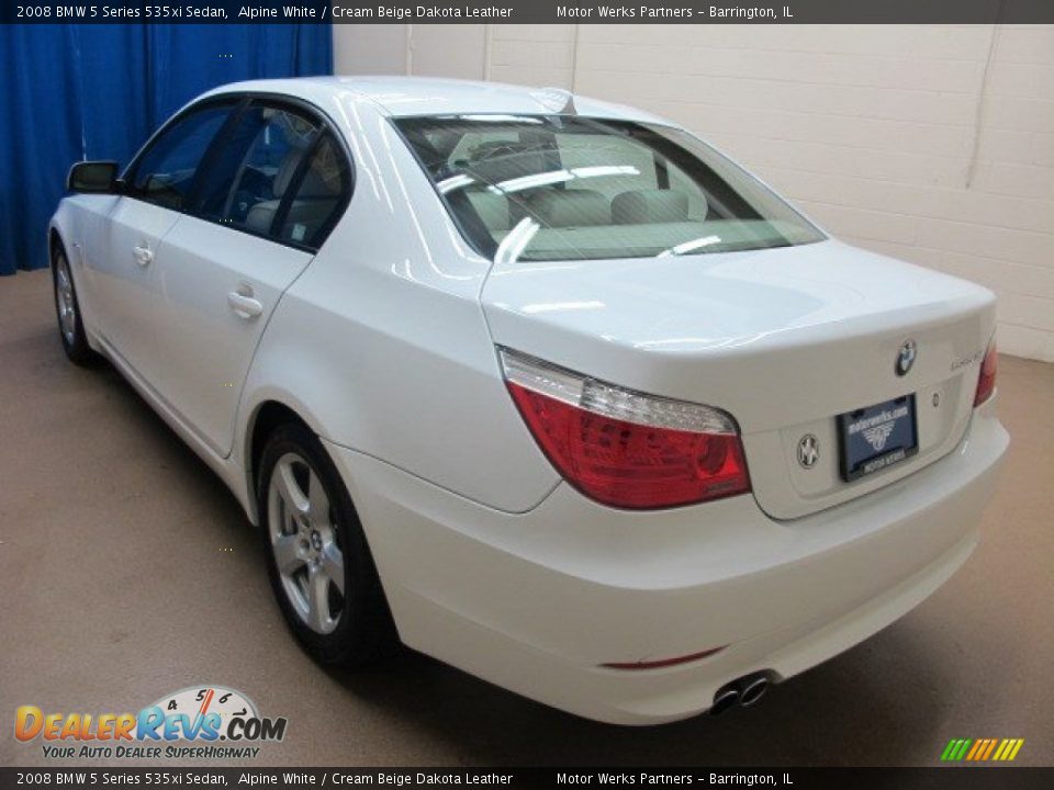 2008 BMW 5 Series 535xi Sedan Alpine White / Cream Beige Dakota Leather Photo #6