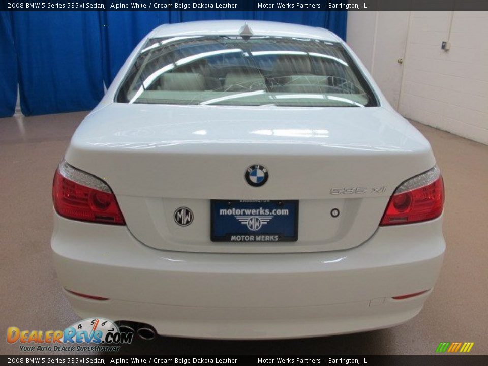 2008 BMW 5 Series 535xi Sedan Alpine White / Cream Beige Dakota Leather Photo #7