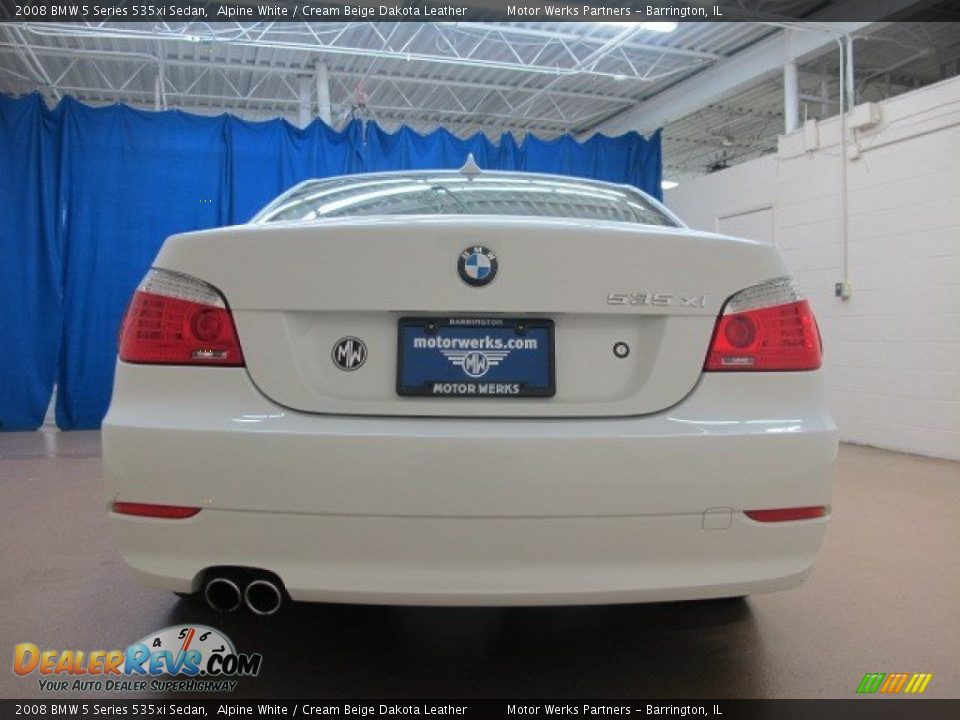 2008 BMW 5 Series 535xi Sedan Alpine White / Cream Beige Dakota Leather Photo #8