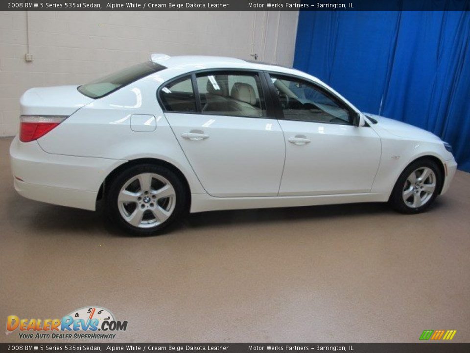 2008 BMW 5 Series 535xi Sedan Alpine White / Cream Beige Dakota Leather Photo #10