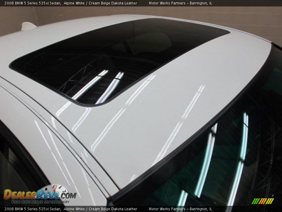 2008 BMW 5 Series 535xi Sedan Alpine White / Cream Beige Dakota Leather Photo #12