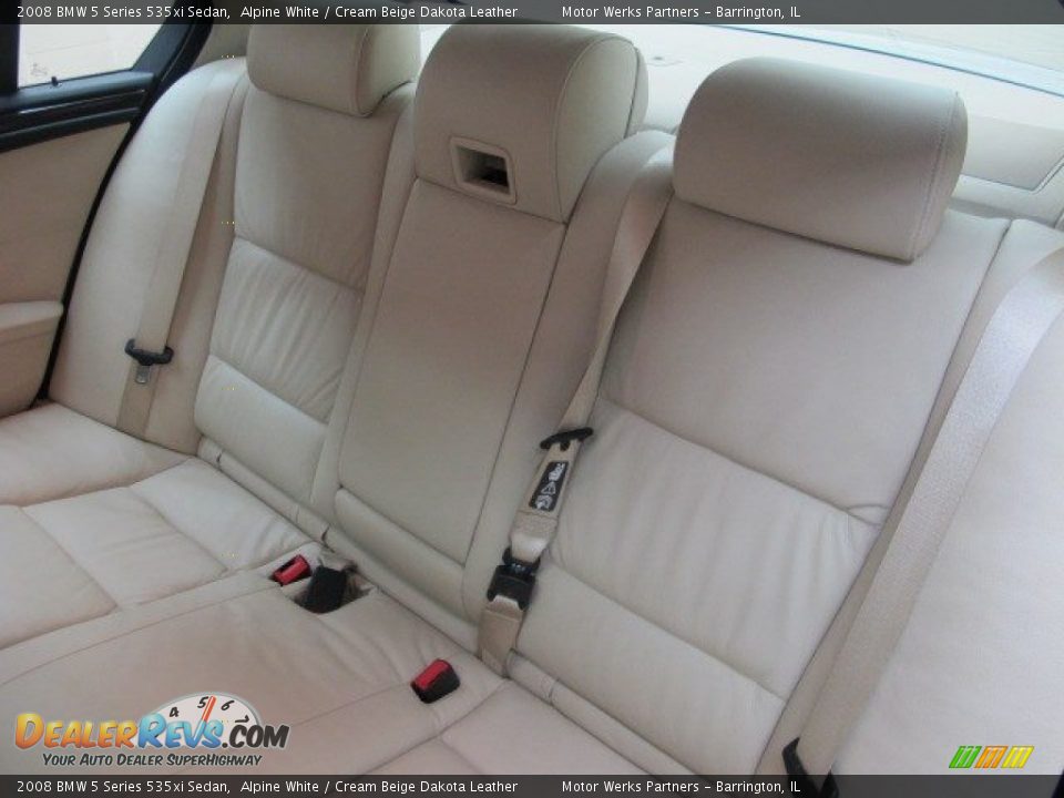 2008 BMW 5 Series 535xi Sedan Alpine White / Cream Beige Dakota Leather Photo #19