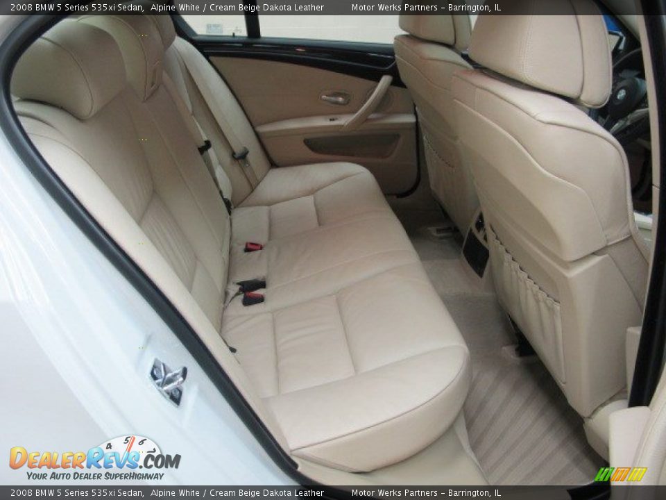 2008 BMW 5 Series 535xi Sedan Alpine White / Cream Beige Dakota Leather Photo #20