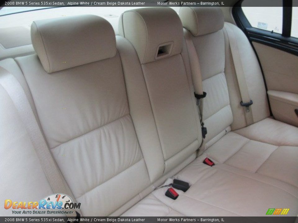 2008 BMW 5 Series 535xi Sedan Alpine White / Cream Beige Dakota Leather Photo #21