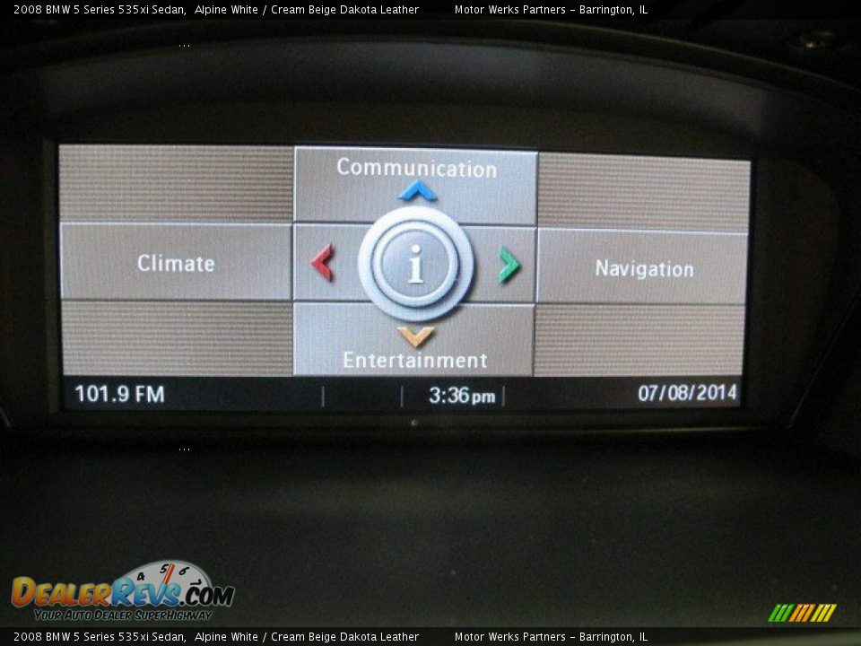 2008 BMW 5 Series 535xi Sedan Alpine White / Cream Beige Dakota Leather Photo #29