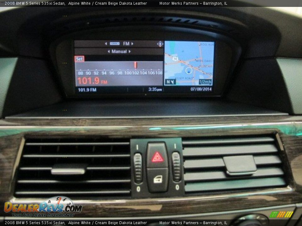2008 BMW 5 Series 535xi Sedan Alpine White / Cream Beige Dakota Leather Photo #30