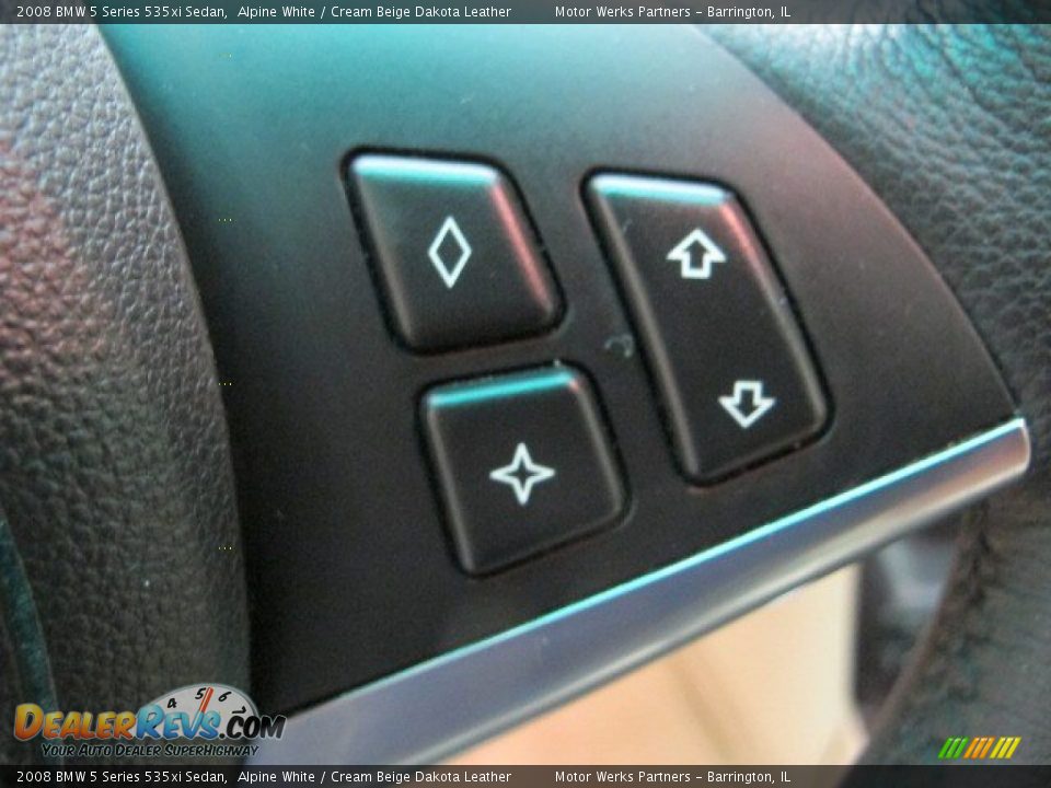 2008 BMW 5 Series 535xi Sedan Alpine White / Cream Beige Dakota Leather Photo #36