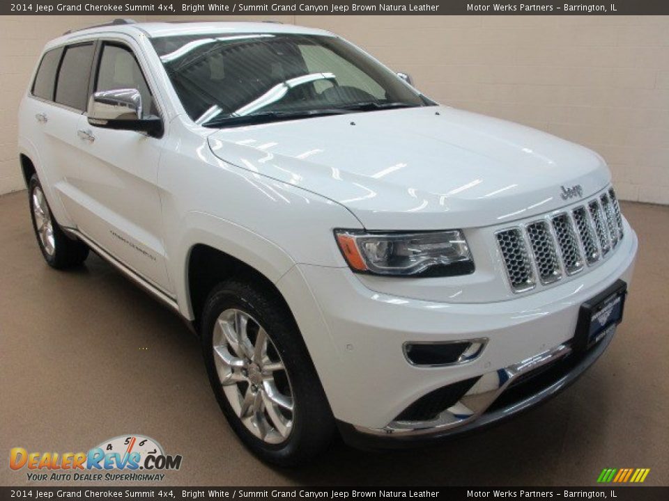 2014 Jeep Grand Cherokee Summit 4x4 Bright White / Summit Grand Canyon Jeep Brown Natura Leather Photo #1