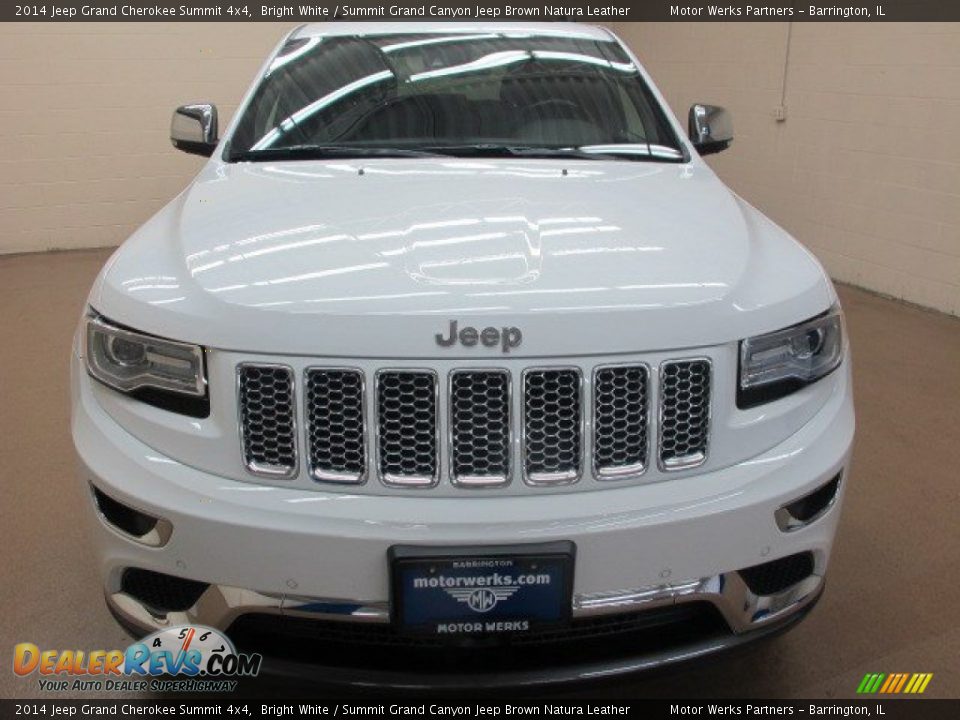2014 Jeep Grand Cherokee Summit 4x4 Bright White / Summit Grand Canyon Jeep Brown Natura Leather Photo #2