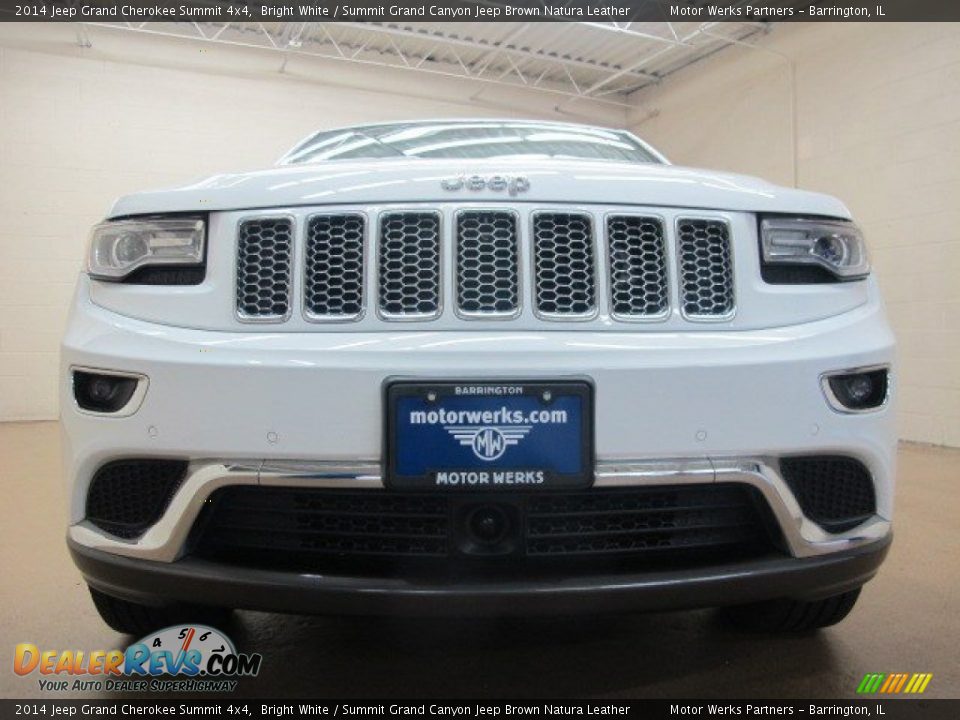 2014 Jeep Grand Cherokee Summit 4x4 Bright White / Summit Grand Canyon Jeep Brown Natura Leather Photo #3