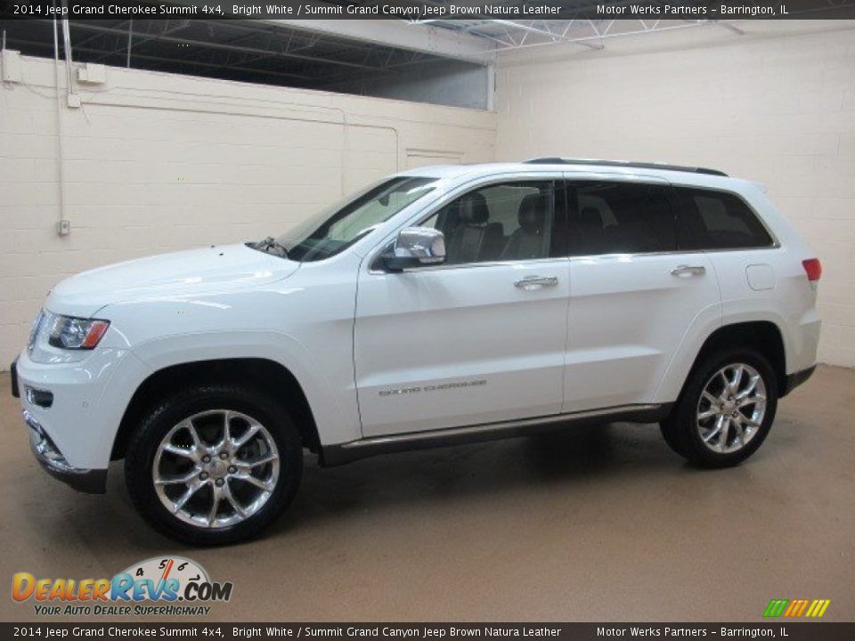 2014 Jeep Grand Cherokee Summit 4x4 Bright White / Summit Grand Canyon Jeep Brown Natura Leather Photo #5
