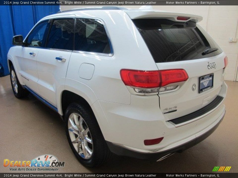 2014 Jeep Grand Cherokee Summit 4x4 Bright White / Summit Grand Canyon Jeep Brown Natura Leather Photo #6