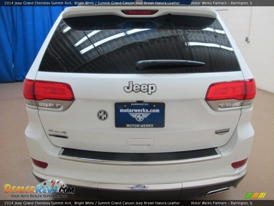 2014 Jeep Grand Cherokee Summit 4x4 Bright White / Summit Grand Canyon Jeep Brown Natura Leather Photo #7