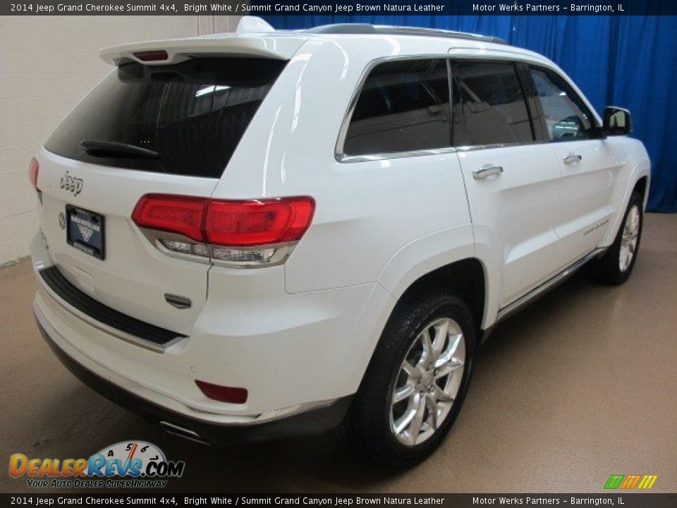 2014 Jeep Grand Cherokee Summit 4x4 Bright White / Summit Grand Canyon Jeep Brown Natura Leather Photo #8