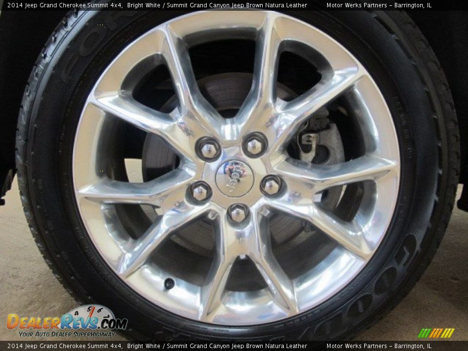 2014 Jeep Grand Cherokee Summit 4x4 Bright White / Summit Grand Canyon Jeep Brown Natura Leather Photo #12