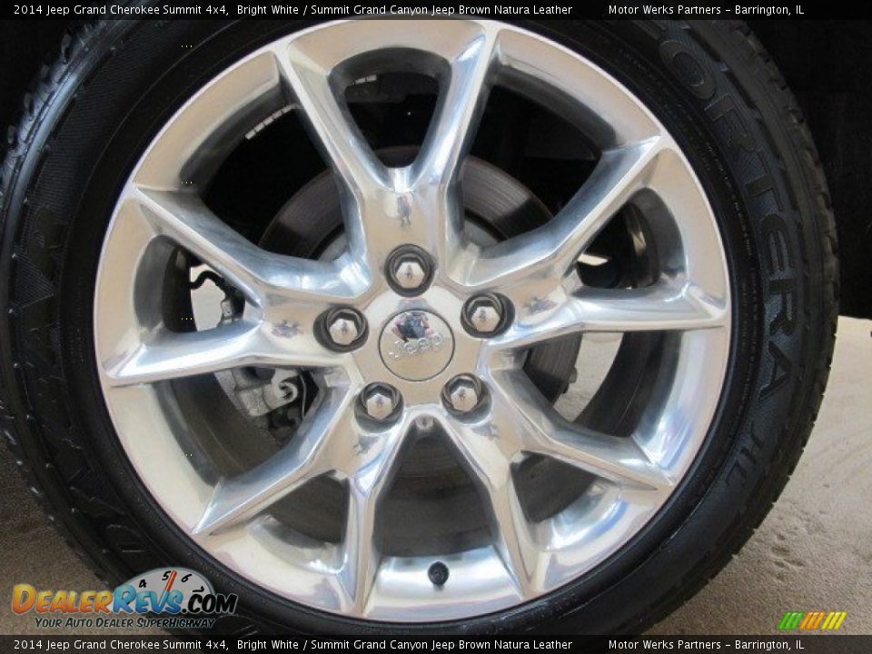 2014 Jeep Grand Cherokee Summit 4x4 Bright White / Summit Grand Canyon Jeep Brown Natura Leather Photo #13