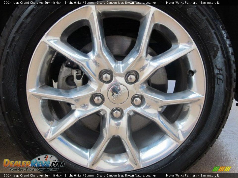 2014 Jeep Grand Cherokee Summit 4x4 Bright White / Summit Grand Canyon Jeep Brown Natura Leather Photo #15
