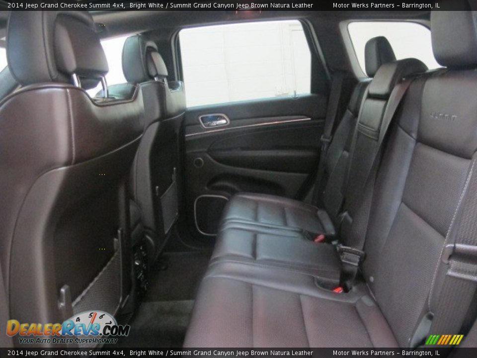 2014 Jeep Grand Cherokee Summit 4x4 Bright White / Summit Grand Canyon Jeep Brown Natura Leather Photo #18