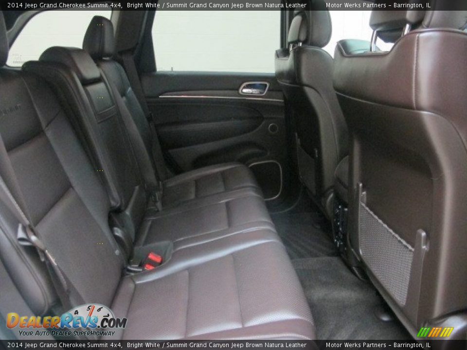 2014 Jeep Grand Cherokee Summit 4x4 Bright White / Summit Grand Canyon Jeep Brown Natura Leather Photo #20