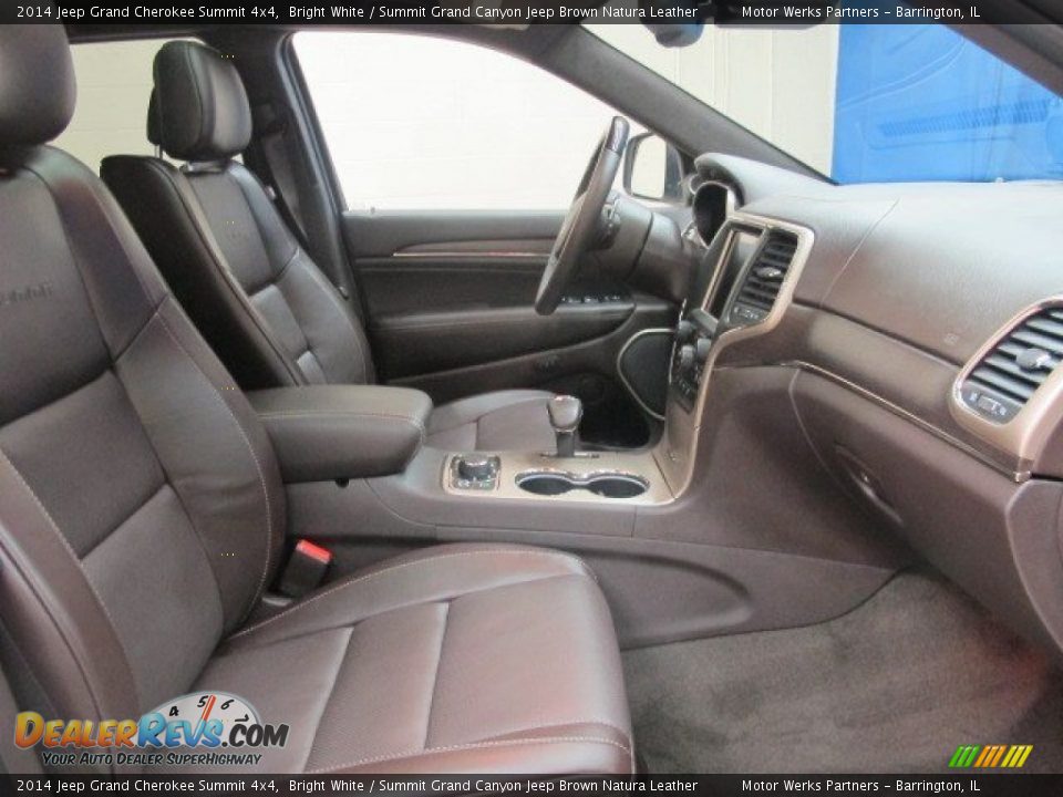 2014 Jeep Grand Cherokee Summit 4x4 Bright White / Summit Grand Canyon Jeep Brown Natura Leather Photo #22