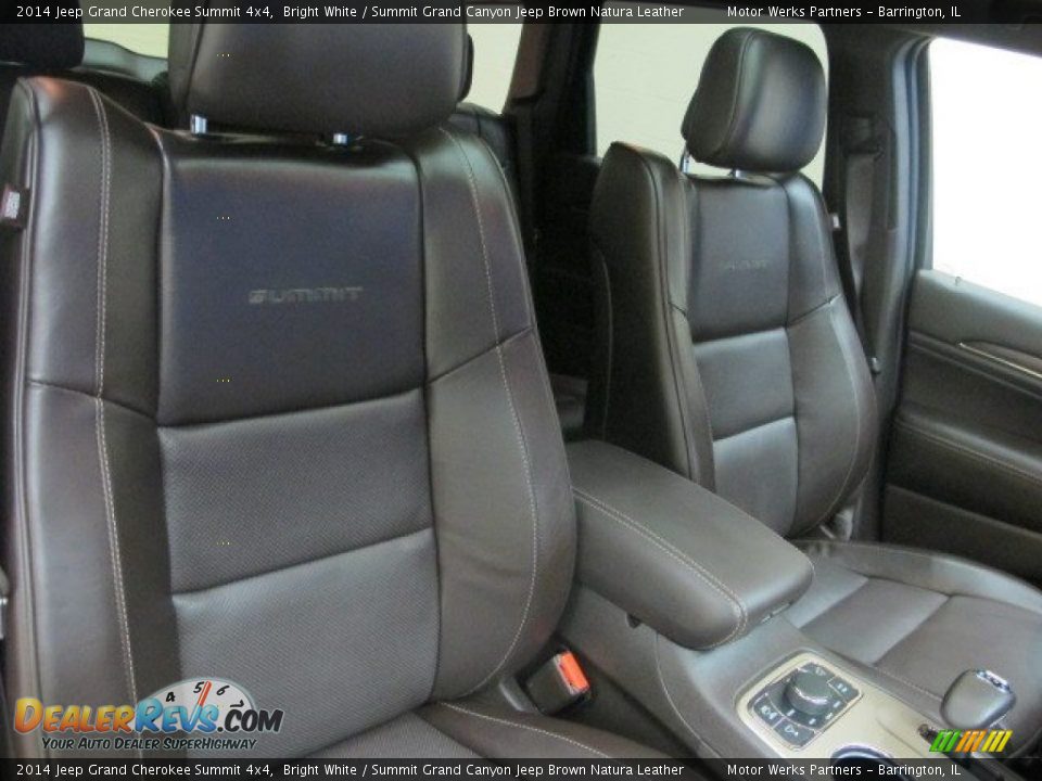2014 Jeep Grand Cherokee Summit 4x4 Bright White / Summit Grand Canyon Jeep Brown Natura Leather Photo #23