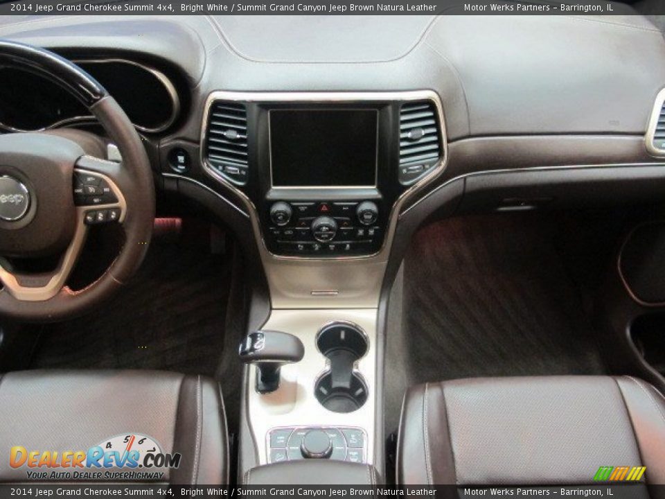 2014 Jeep Grand Cherokee Summit 4x4 Bright White / Summit Grand Canyon Jeep Brown Natura Leather Photo #25