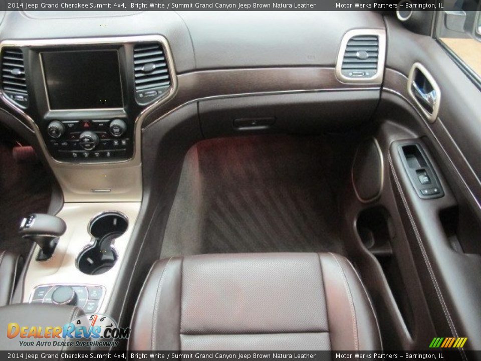 2014 Jeep Grand Cherokee Summit 4x4 Bright White / Summit Grand Canyon Jeep Brown Natura Leather Photo #26