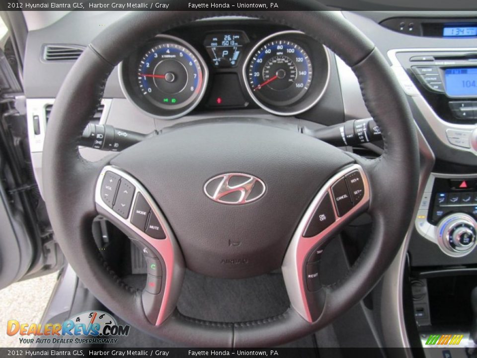 2012 Hyundai Elantra GLS Harbor Gray Metallic / Gray Photo #11