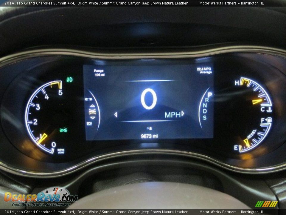 2014 Jeep Grand Cherokee Summit 4x4 Bright White / Summit Grand Canyon Jeep Brown Natura Leather Photo #27