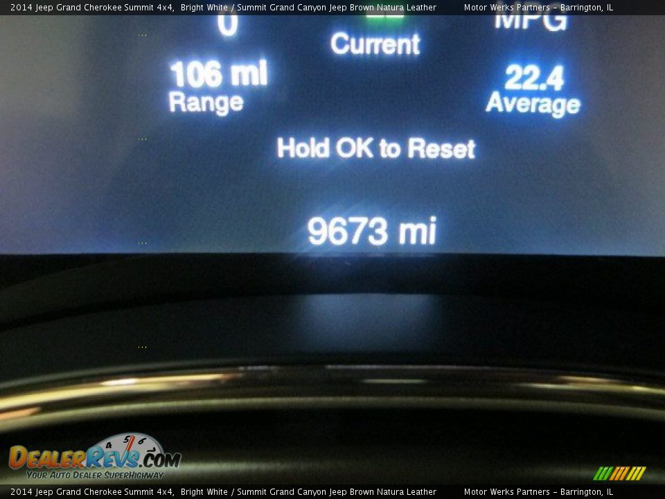 2014 Jeep Grand Cherokee Summit 4x4 Bright White / Summit Grand Canyon Jeep Brown Natura Leather Photo #28