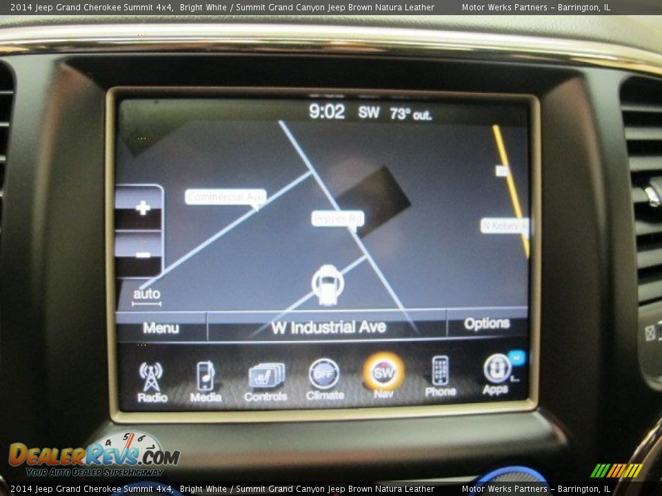 2014 Jeep Grand Cherokee Summit 4x4 Bright White / Summit Grand Canyon Jeep Brown Natura Leather Photo #32