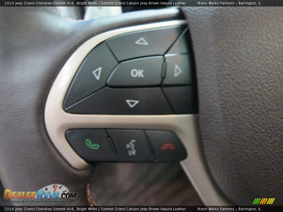 2014 Jeep Grand Cherokee Summit 4x4 Bright White / Summit Grand Canyon Jeep Brown Natura Leather Photo #36