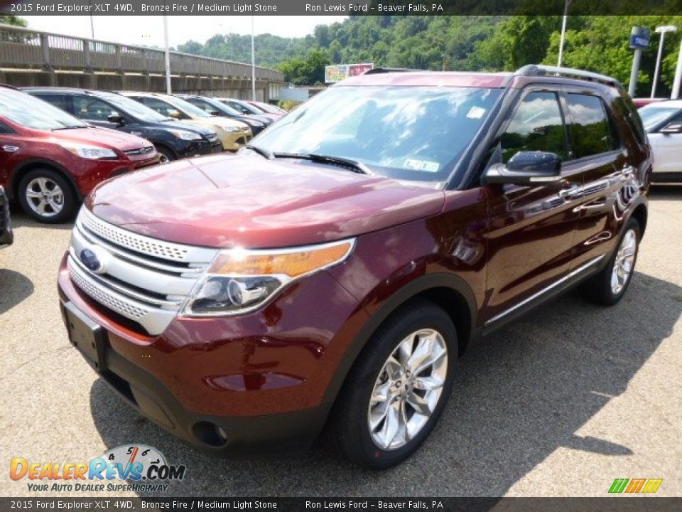 2015 Ford Explorer XLT 4WD Bronze Fire / Medium Light Stone Photo #4