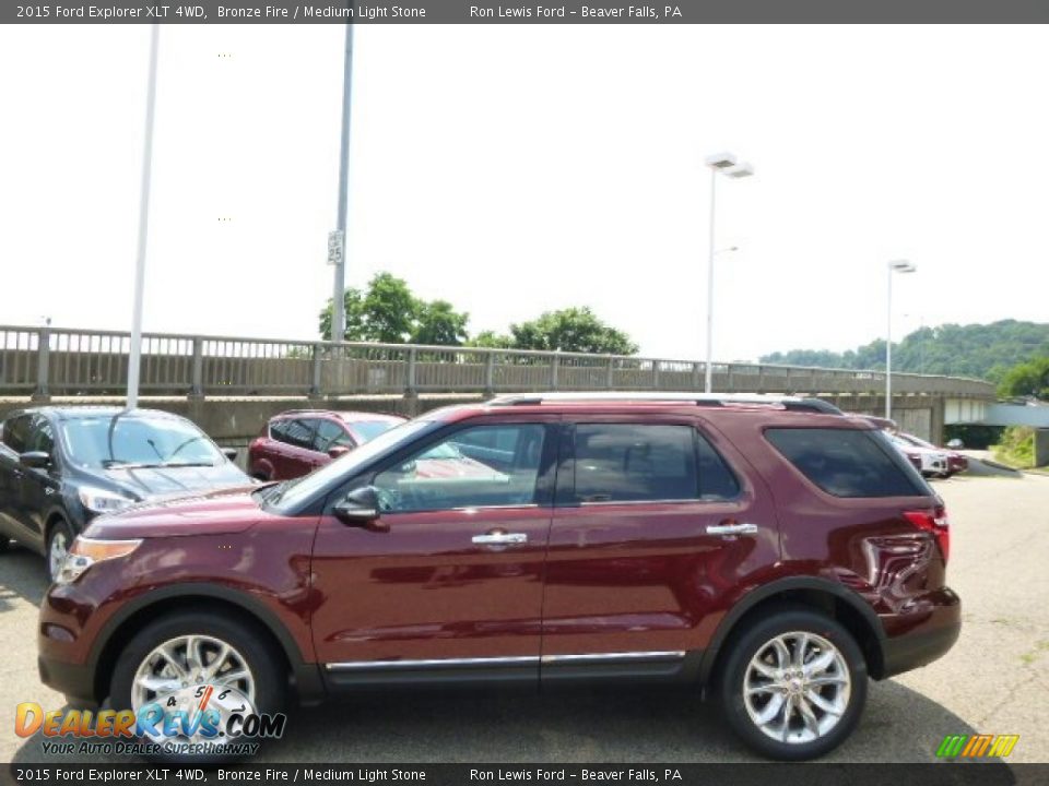 2015 Ford Explorer XLT 4WD Bronze Fire / Medium Light Stone Photo #5
