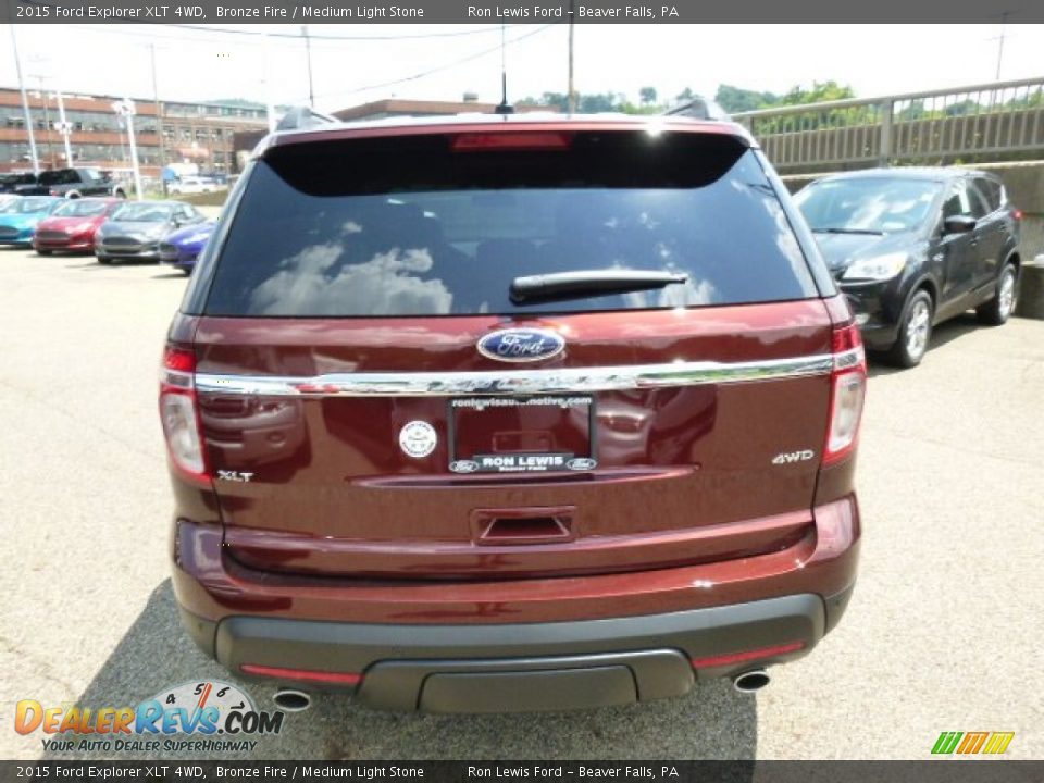 2015 Ford Explorer XLT 4WD Bronze Fire / Medium Light Stone Photo #7