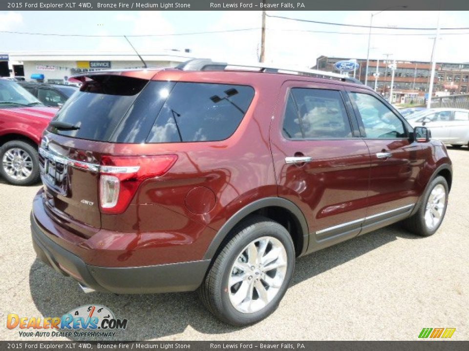 2015 Ford Explorer XLT 4WD Bronze Fire / Medium Light Stone Photo #8