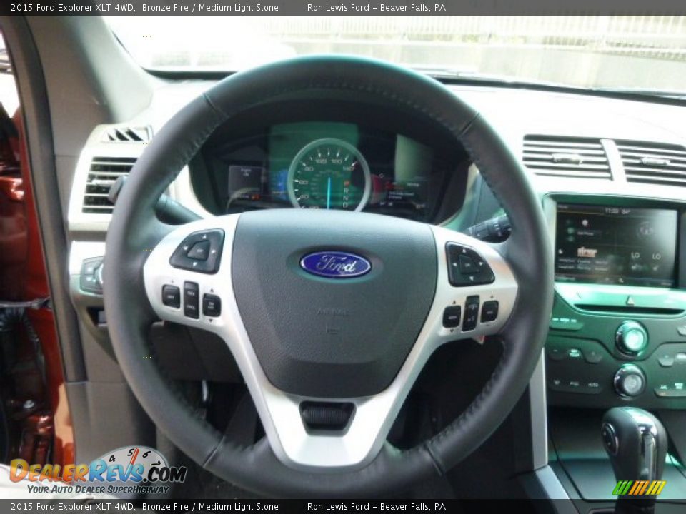 2015 Ford Explorer XLT 4WD Bronze Fire / Medium Light Stone Photo #19