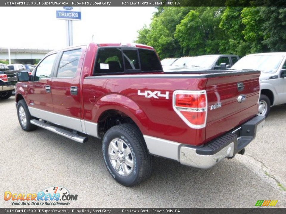 2014 Ford F150 XLT SuperCrew 4x4 Ruby Red / Steel Grey Photo #6
