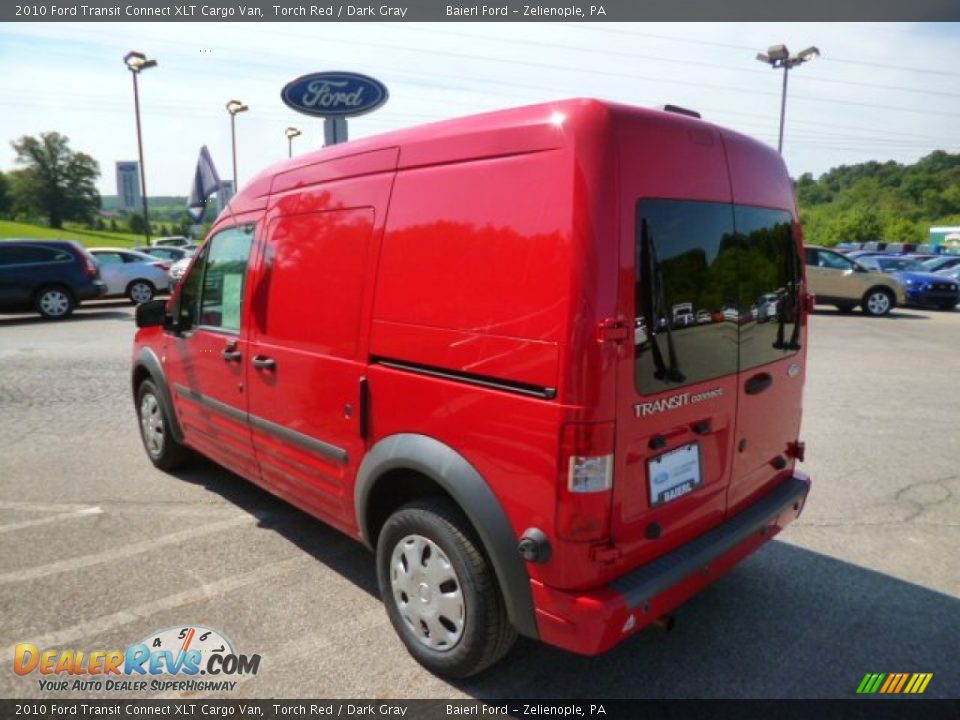 2010 Ford Transit Connect XLT Cargo Van Torch Red / Dark Gray Photo #5