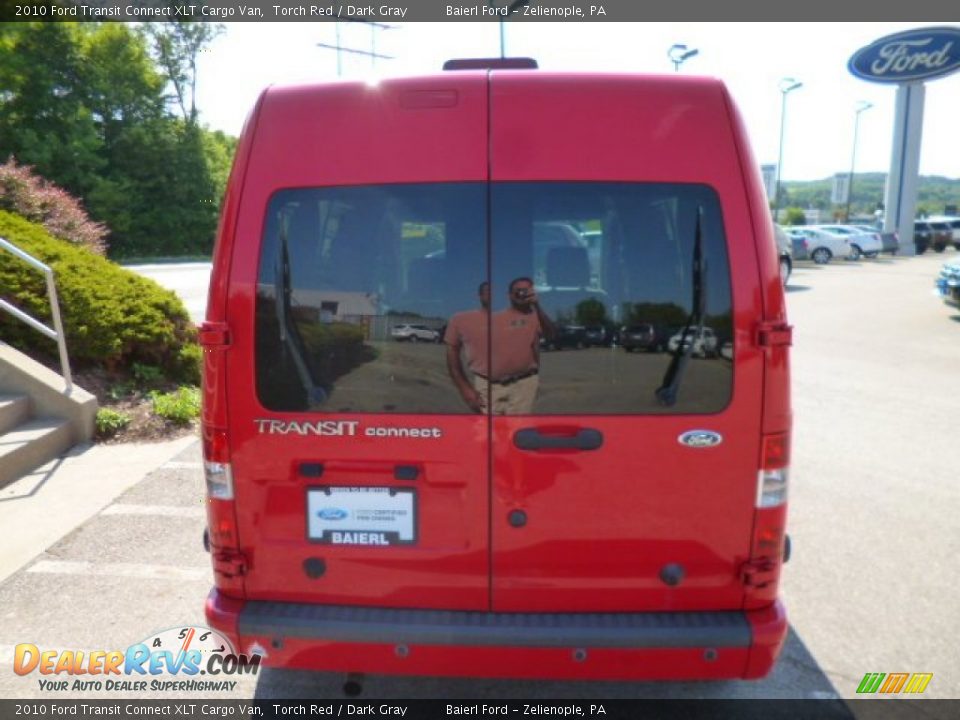 2010 Ford Transit Connect XLT Cargo Van Torch Red / Dark Gray Photo #6